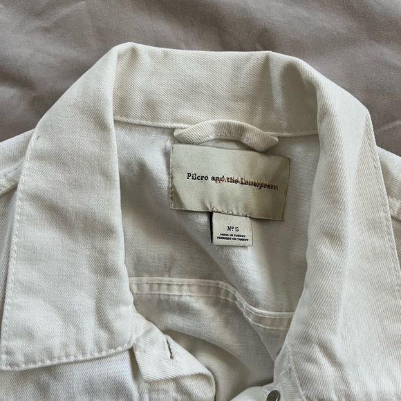 Anthropologie white jean jacket - Picture 3 of 3